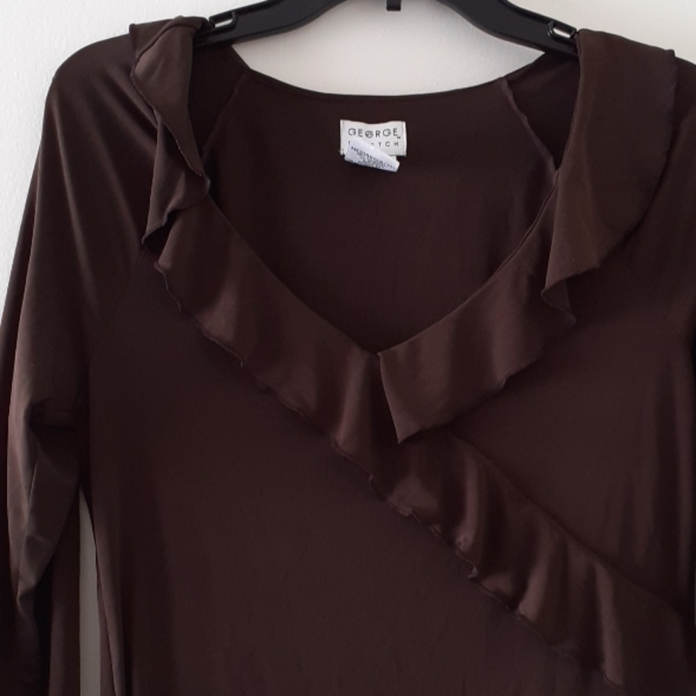🍁 Brown Ruffle Blouse
